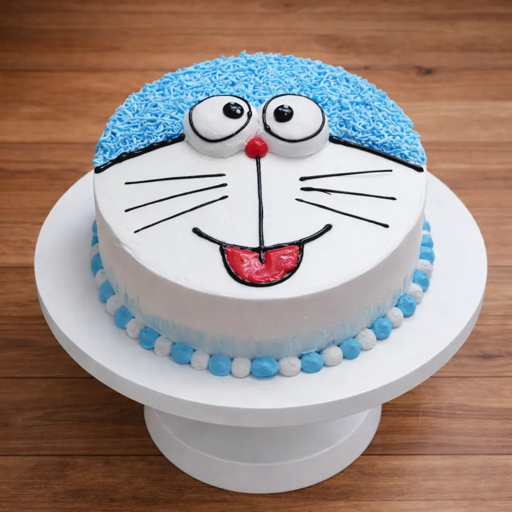 Doraemon Cartoon Expression Birthday Cake