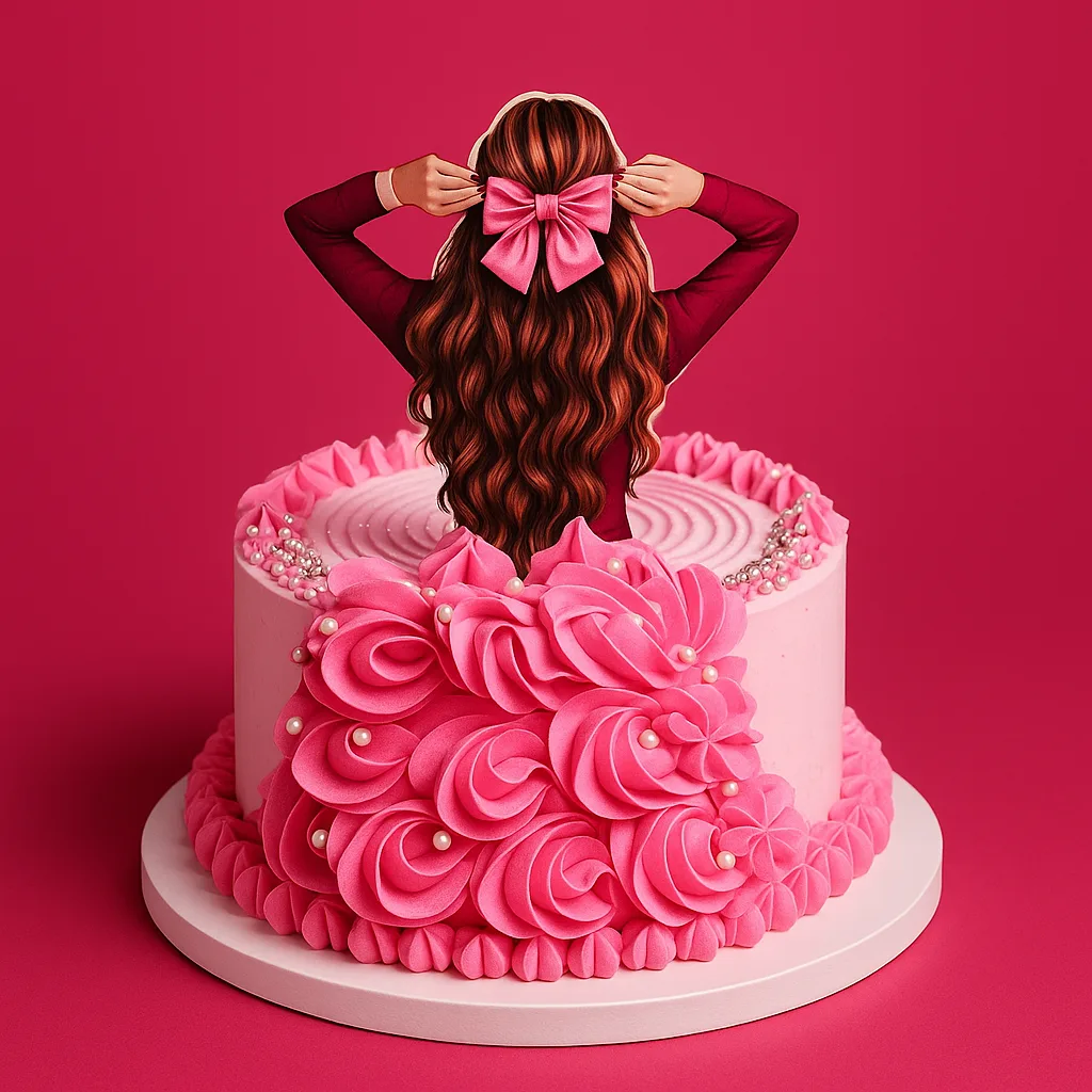 Pink Bow Princess Cake